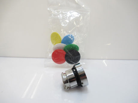ZB4BA9 Schneider Push button head, flush, spring return, 6 colored caps New