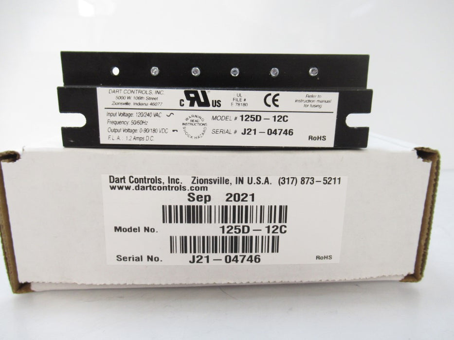 125D-12C 125D12C Dart Controls 125D 1 HP DC Speed Control New In Box