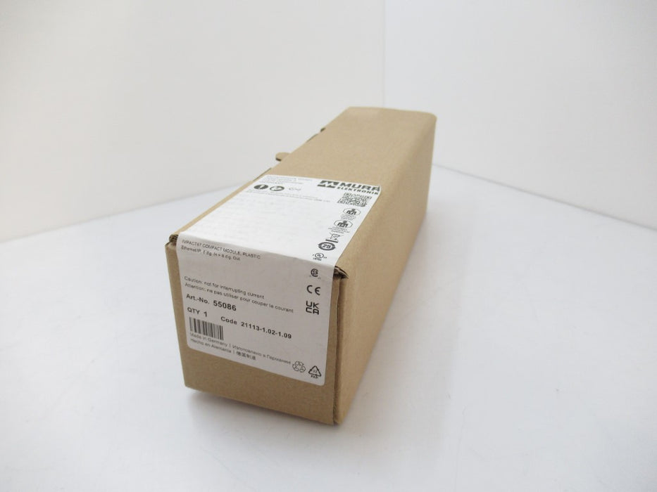 55086 Murrelektronik Impact67 Compact Module, Plastic, Ethernet/IP New In Box