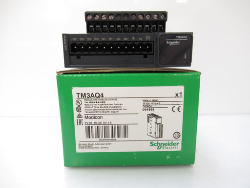 TM3AQ4 Schneider Analog Output Module, Modicon TM3, 4 Outputs 24V DC(New In Box)