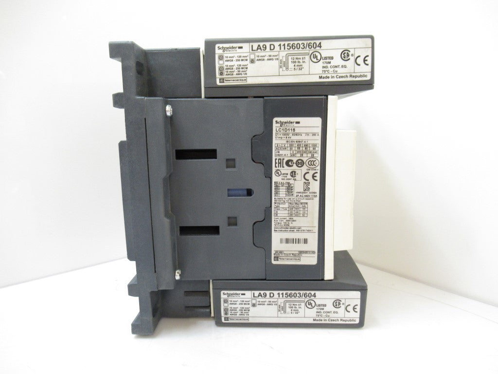 LC1 D115G7 LC1D115G7 Schneider Electric, Contactor TeSys Deca 115A 120VAC 3 Pole