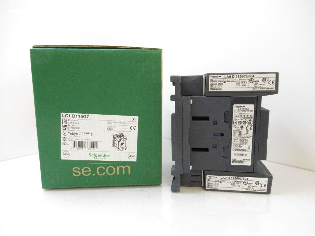 LC1 D115G7 LC1D115G7 Schneider Electric, Contactor TeSys Deca 3 Pole 115A 120VAC