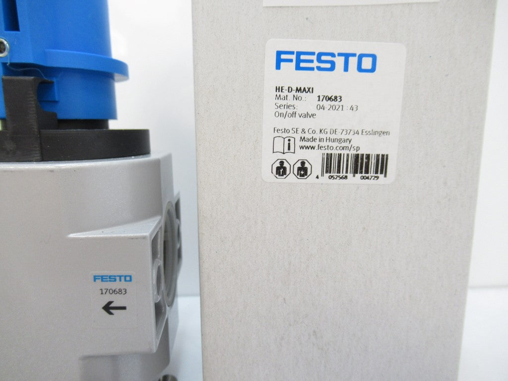 170683 Festo On/Off Valve HE-D-MAXI (New In Box)