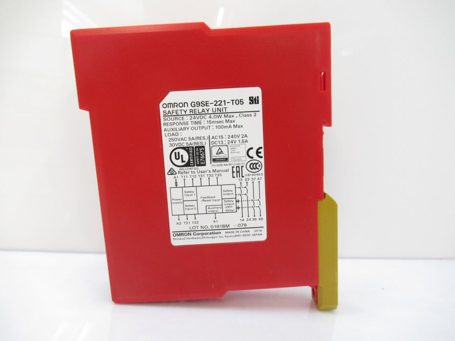 G9SE-221-T05 G9SE221T05 Omron G9SE Safety Relay Unit, 22.5 mm Width