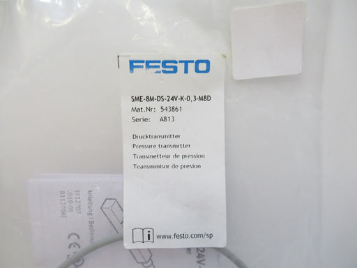 543861 SME-8M-DS-24V-K-0.3-M8D Festo Proximity Sensor For T-Slot Serie: A813