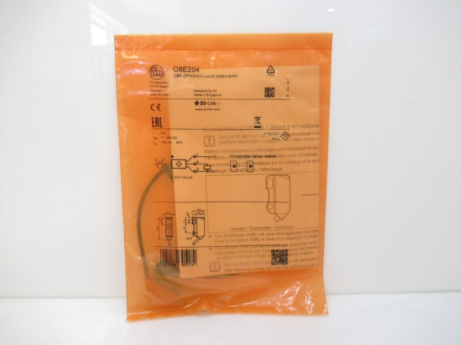 O8E204 Ifm Electronic Through-Beam Sensor Receiver New In Bag