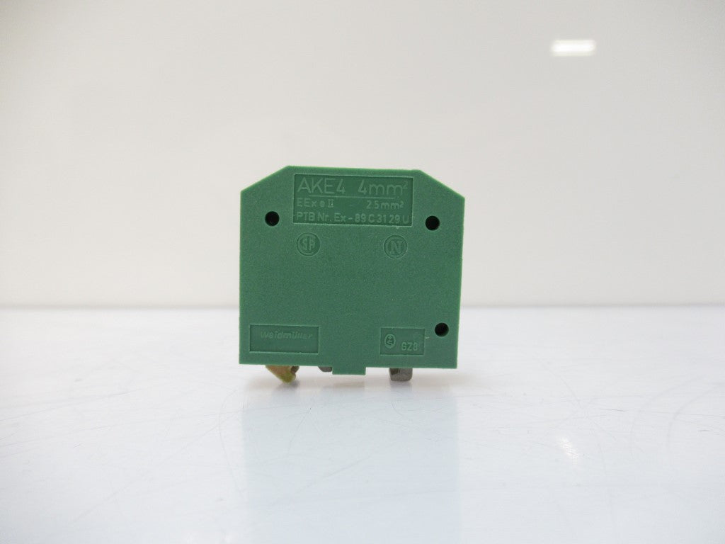 AKE4 Weidmüller PE Terminal Rated Cross-Section: 4 mm² Yellow/Green Sold By Unit
