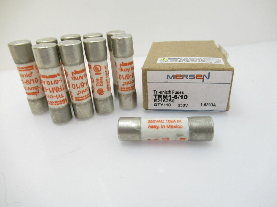 TRM1-6/10 TRM1610 Mersen Tri-Onic Fuse, Time Delay (Sold Per Pack Of 10, New)