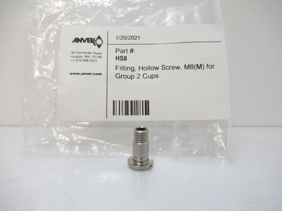 HS8 Anver, Fitting Hollow Screw For Vacuum Cup – Group 2 (Sold By Unit New)