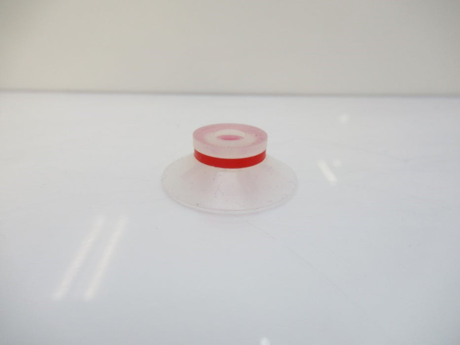 VPF25SI Flat Suction Cup d.25mm, Int. Cleats, Silicone Clear Sold By Unit, New