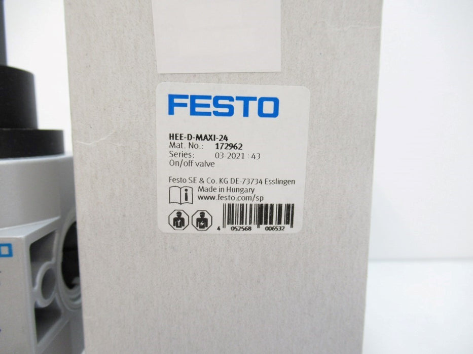 HEE-D-MAXI-24 HEEDMAXI24 172962 Festo On/Off Valve