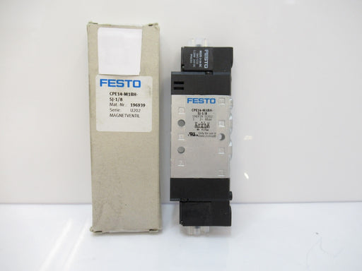 196939 Festo CPE14-M1BH-5J-1/8 Solenoid Valve Double 5/2 New In Box