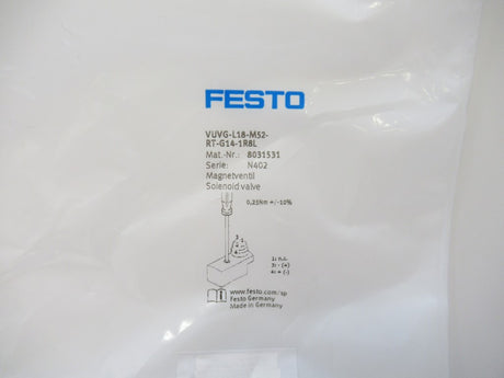 8031531 VUVG-L18-M52-RT-G14-1R8L Festo Air Solenoid Valve (New In Bag)