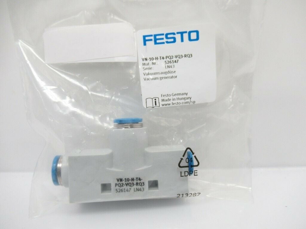 526147 VN-10-H-T4-PQ2-VQ3-RQ3 Festo Vacuum Generator - Industrial ...