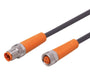 EVC267 Ifm Electronic, Patchcord Straight Female To Male M8, 1m, AWG 23