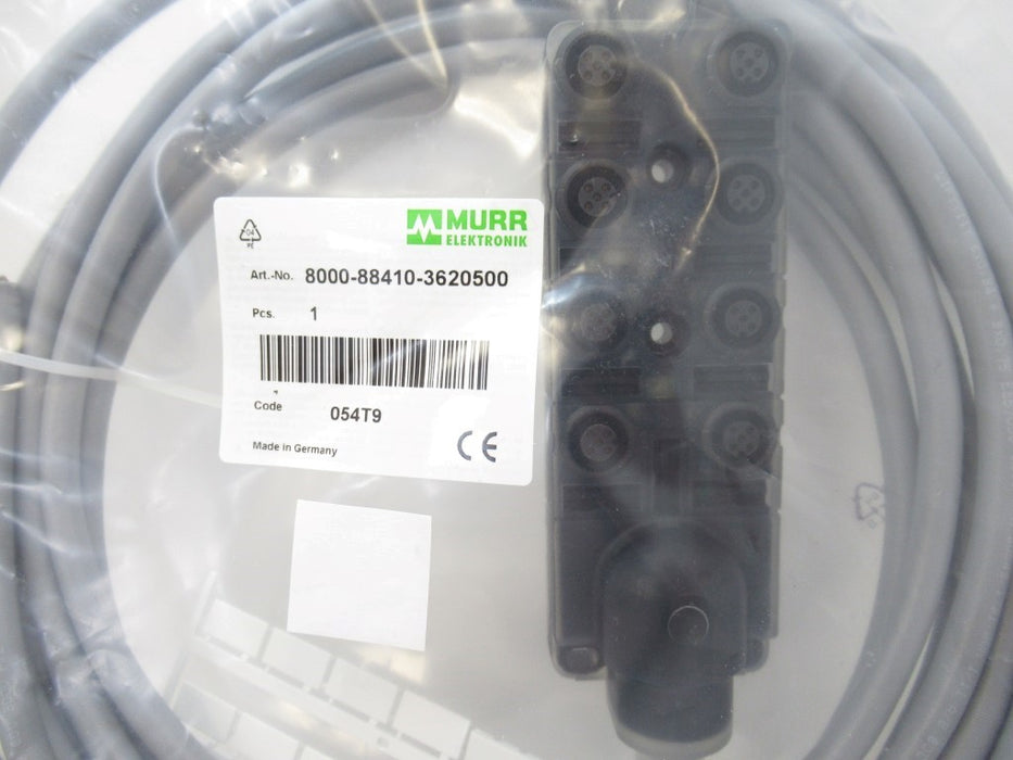 8000-88410-3620500 MurrElektronik Cable M12 8 Ports 5.0m PUR/PVC New In Bag