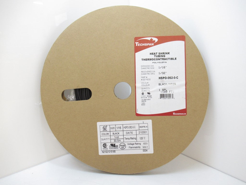 HSPO-062-0-C TechSpan Heat Shrink Tubing DIA 1/16