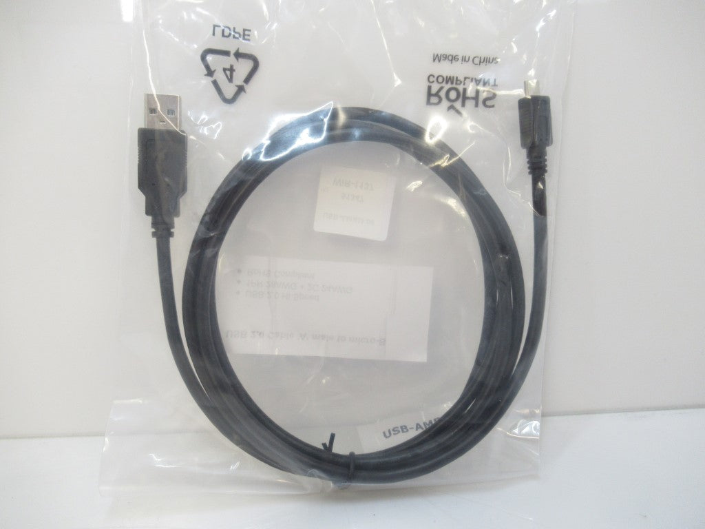USB-AMBM-06 6ft USB 2.0 A Male To Micro-B Male Hi-Speed Cable - Black (New)