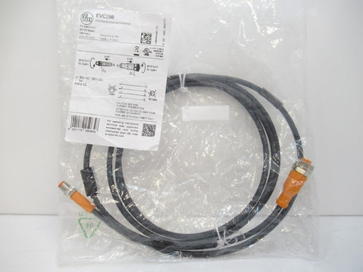 EVC298 Ifm Electronic Connection Cable 2m PUR-Cable; M8 / M12 Connector (New In Bag)