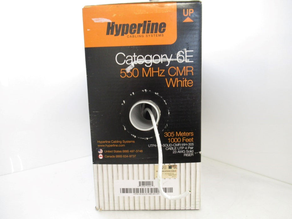 CAB24/4PR6WHT4305 Hyperline Wire UTPA-C6 Solid-CMR-WH-305 Meters, New In Box