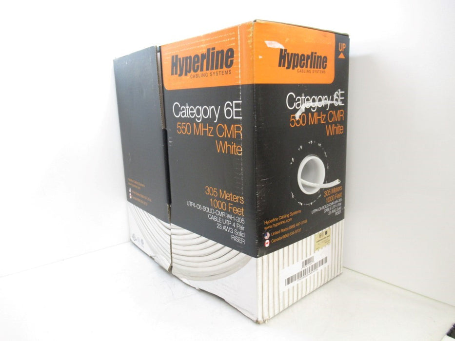 CAB24/4PR6WHT4305 Hyperline Wire UTPA-C6 Solid-CMR-WH-305 Meters, New In Box