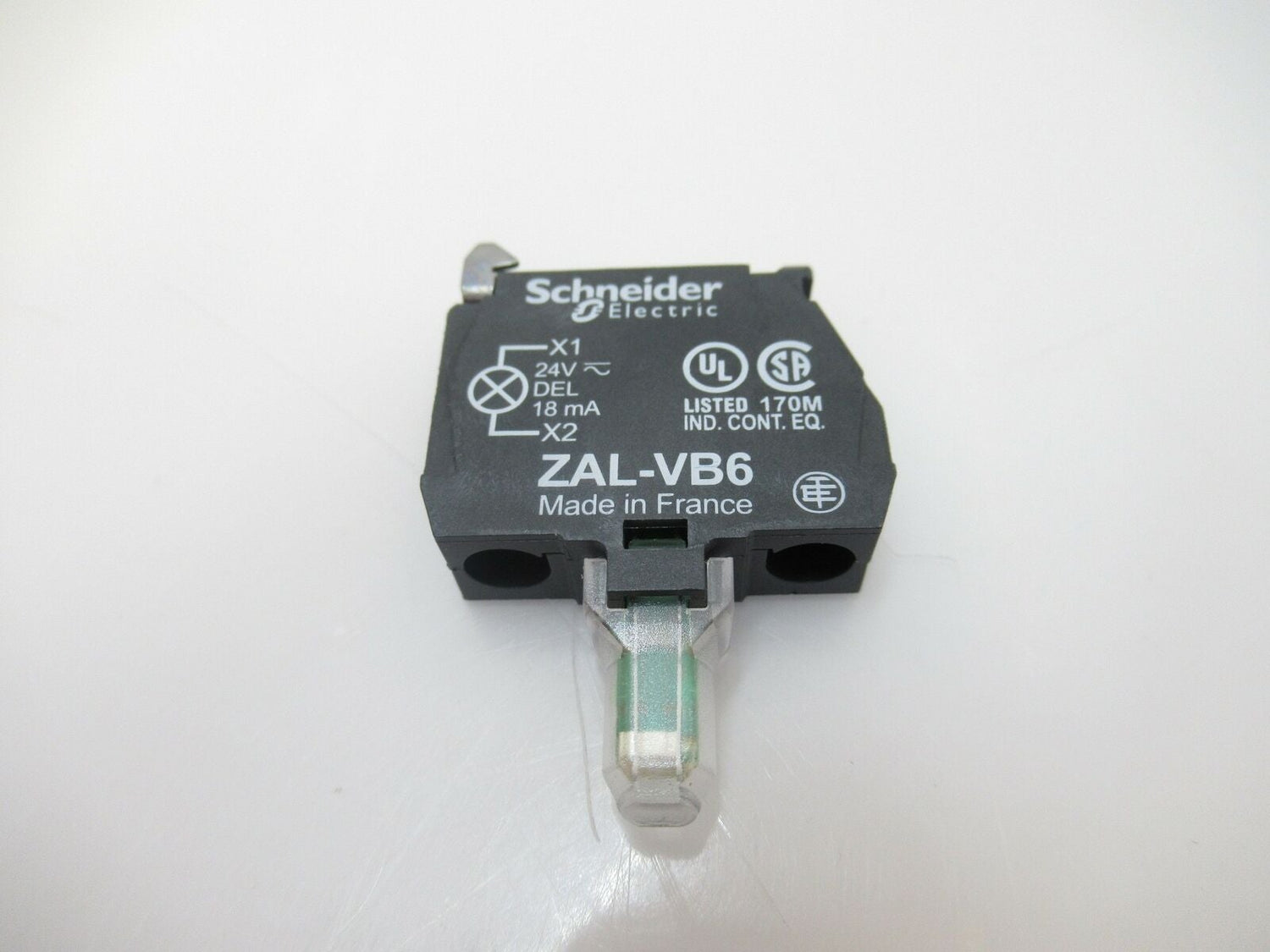 ZAL-VB6 Schneider Electric Terminal Block With Blue Led Light 24V AC/DC(New)